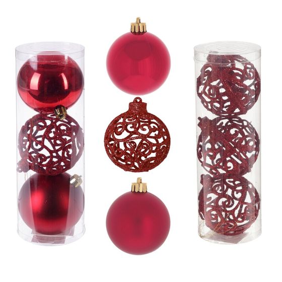Набор из 3шт, Украшение новогоднее Шар "Трио фэнтези", D8 см, L8 W8 H24 см