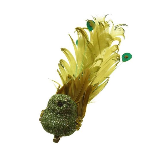 Изделие декоративное &quot;Птичка&quot; на клипсе, L17 W4 H4,5 см, 3в.