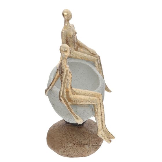 Фигурка декоративная "Влюбленная пара" с подставкой д/мелочей, L20 W10 H21 см