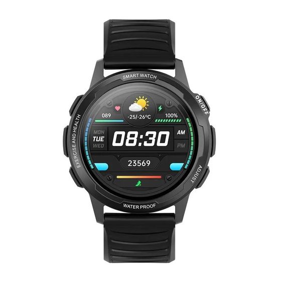 Смарт-часы BQ Watch 1.3 1.28&quot; 220мм черный/черный (86195378)