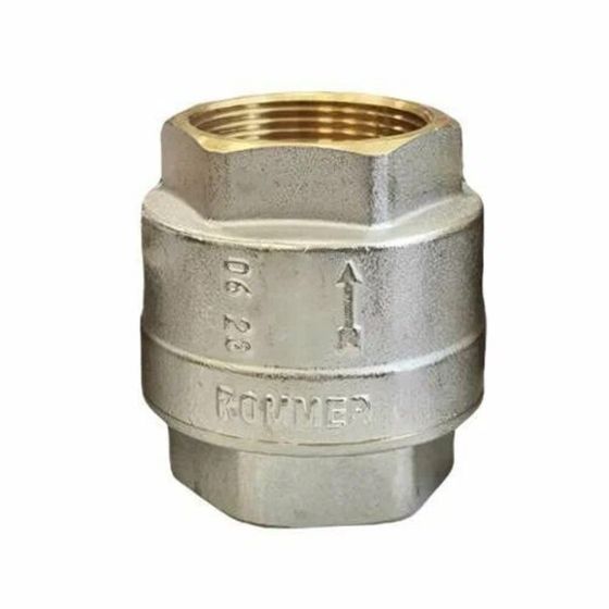 Клапан обратный ROMMER RVC-0001-000040, 1 1/2&quot;, пружинный, муфтовый, с металлическим седлом