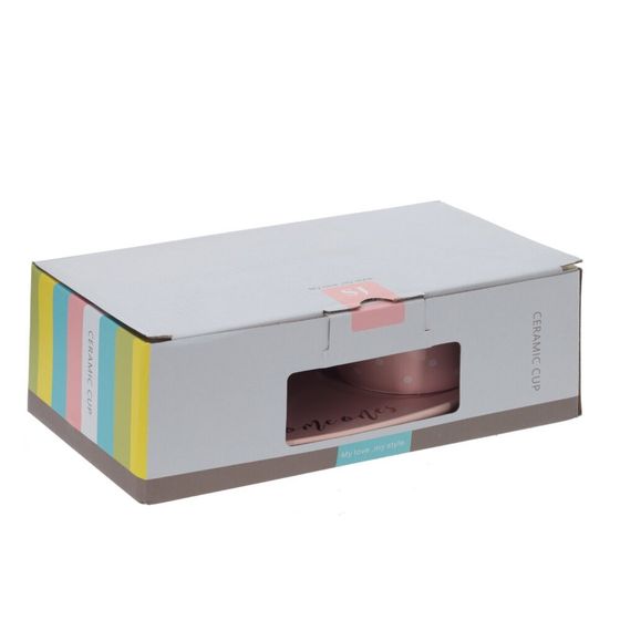 Кружка с блюдцем и ложкой, 200 мл, L25 W14 H8 см, дизайн микс