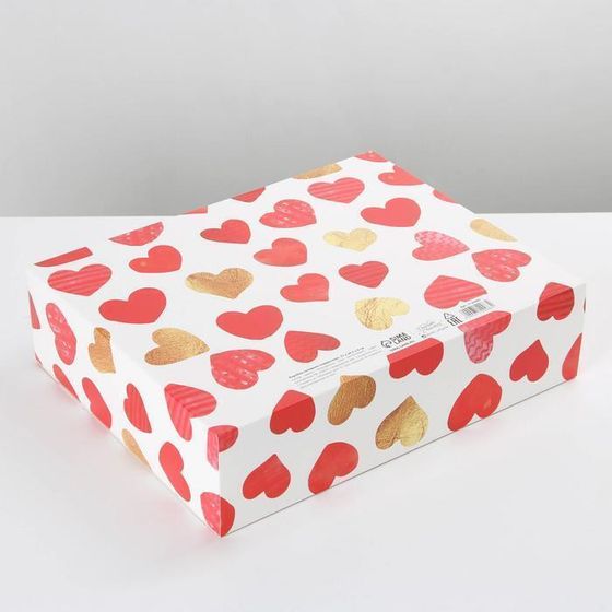 !09 Набор из 2-х коробок: Коробка складная подарочная LOVE, 31 × 24,5 × 9 см.