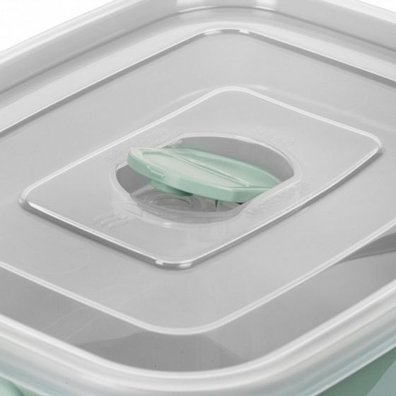 Контейнер для СВЧ зеленый 0.5л прямоугольный