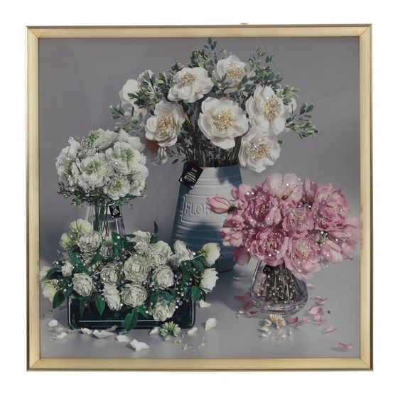 Панно с кристальным декором, L52,5 W2,5 H52,5 см