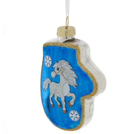Украшение новогоднее &quot;Варежка с лошадкой&quot;, L6,5 W2 H10,5 см