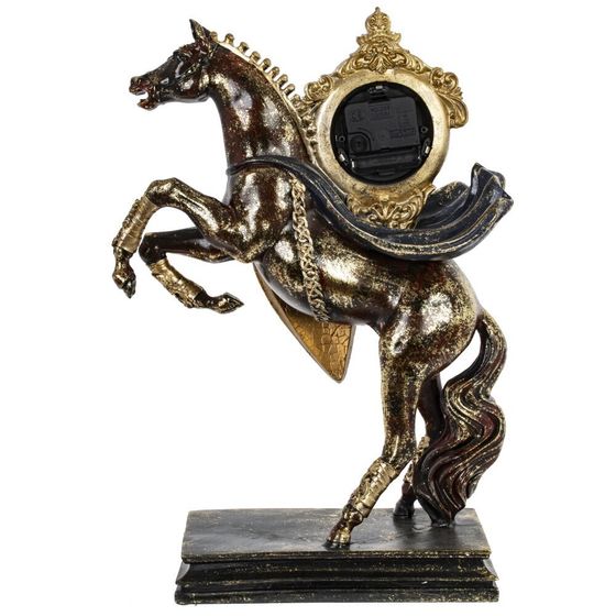 Фигурка декоративная &quot;Лошадь&quot; с часами D8см, (AAx1 н/п), L31,5 W14 H45,5 см