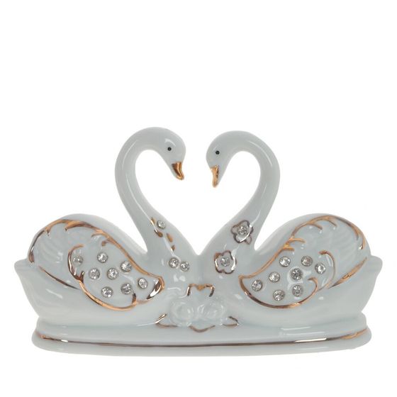 Фигурка декоративная &quot;Лебеди&quot;, Д14 Ш4,5 В8,5 см