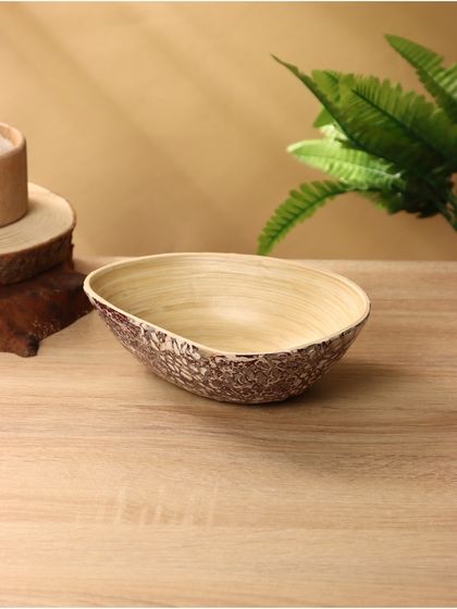 Миска, 20×15×6.5 см, бамбук