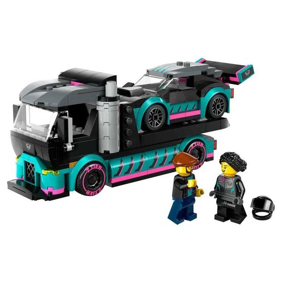 LEGO гоночная машина и транспортная грузовик игра строительство
