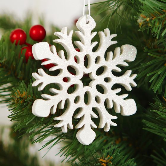 !Подвеска новогодняя 2 штуки «Снежинка», макси, 9 см. МИКС