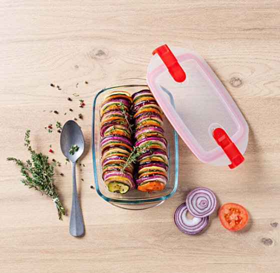 Блюдо прямоугольное с крышкой Pyrex Cook&amp;Heat 23X15см 1.1л