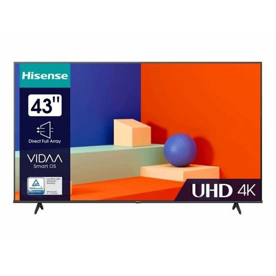 Телевизор Hisense 43A6K, 43&quot;, 3840x2160, DVB-T2/C/S2, HDMI 3, USB 2, Smart TV, чёрный