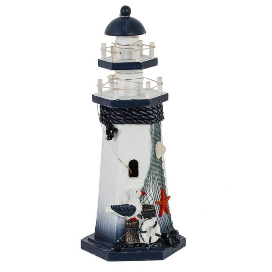 Фигурка декоративная &quot;Маяк&quot; (подсветка 3xLR44) , L11,5 W10 H26,5 см. 4в.