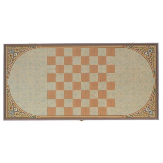 Игра настольная 2 в 1 ( шашки, нарды) "Белые лошади", L50 W25 H4 см