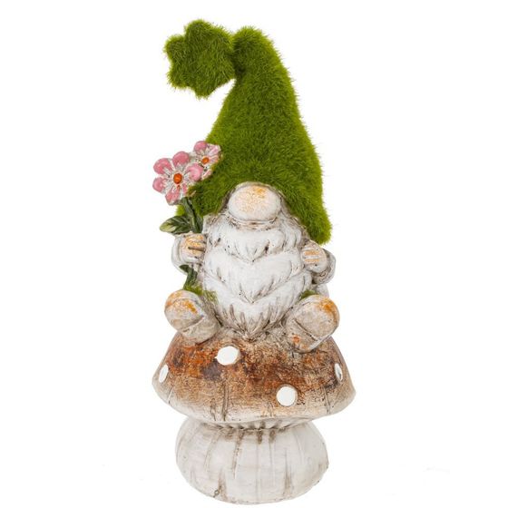 Фигурка декоративная &quot;Гном на грибе&quot;, L8,5 W8,5 H20 см