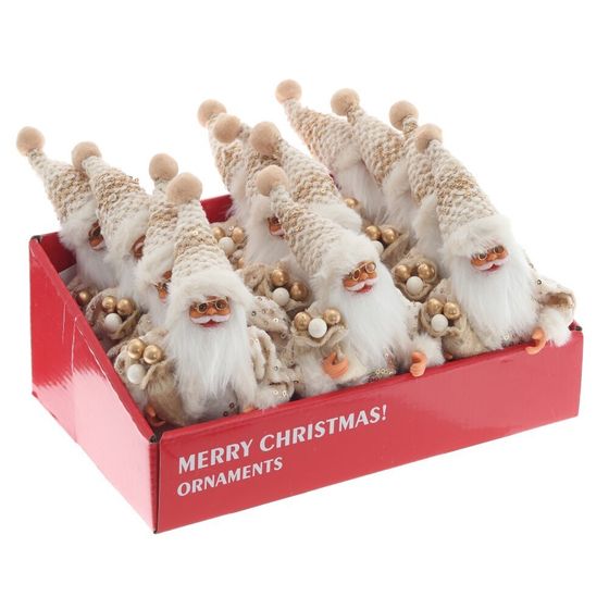 Дед Мороз подвесной, L10 W12 H15 см