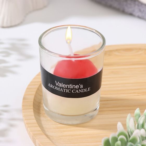 Свеча ароматическая в стакане &quot;Scented Candle&quot;, жасмин, 5х6,5 см