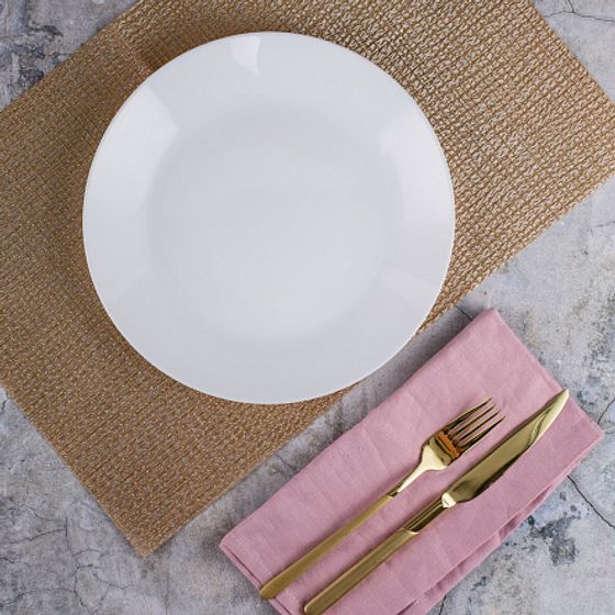 Тарелка обеденная ЛИЛИ БЕЛЫЙ 25см