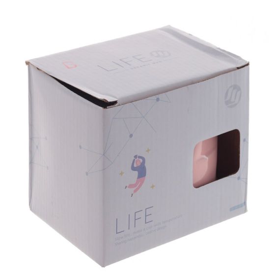 Кружка с крышкой и ложкой, 400 мл, L13 W9,5 H9,5 см, 4в.