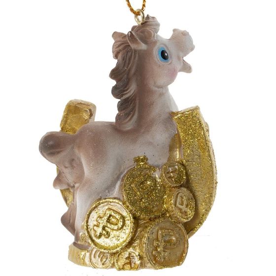 Фигурка декоративная  подвесная &quot;Лошадка&quot;, L5 W3 H7,5 см, 6в.