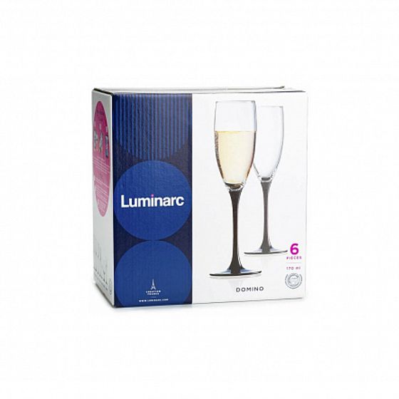 Набор фужеров (бокалов) для шампанского ДОМИНО 6шт 170мл
