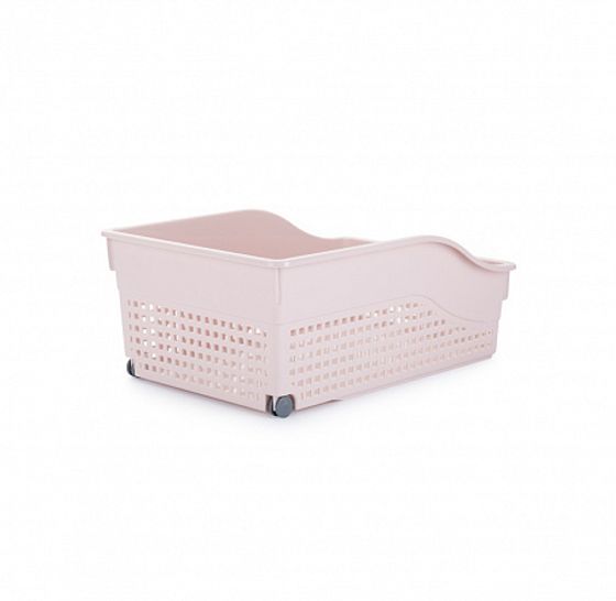 Контейнер Лофт на колесах широкий 305х210х125мм пудра