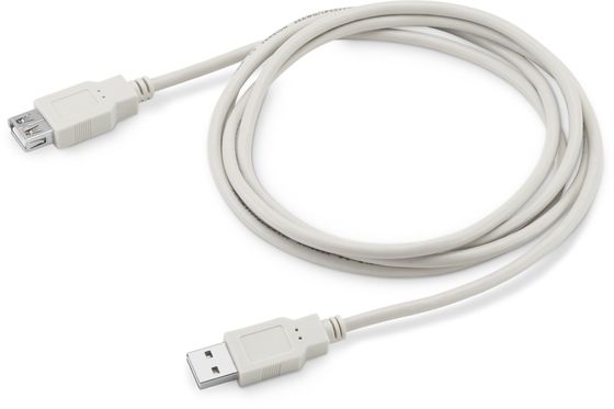 Кабель Buro USB 2.0 A(m) - A(f) 1.8м серый