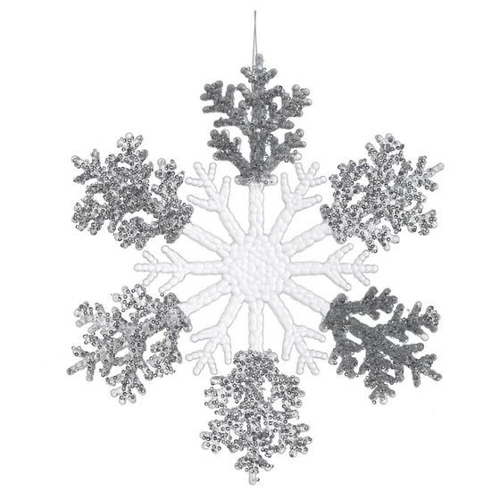 Изделие декоративное подвесное &quot;Снежинка&quot;, L31,5 W0,5 H31,5 см, 3в.