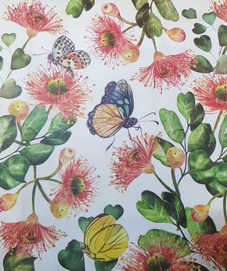 !09 НАБОР 2 ШТУКИ - Пакет "Бабочки" 30x40 см. крафт