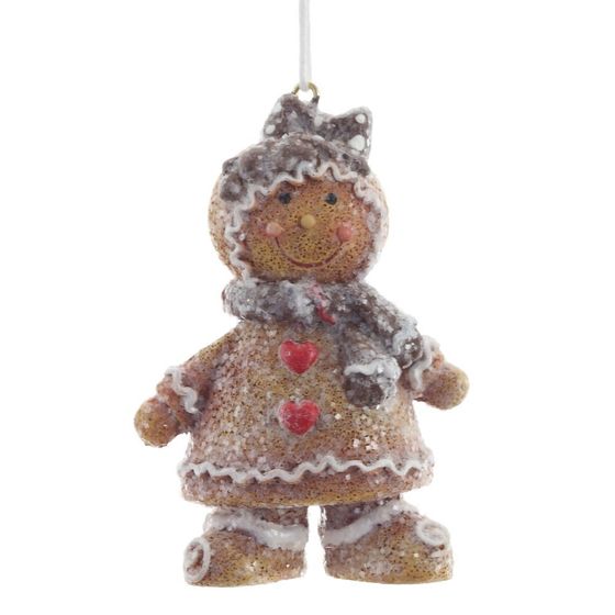 Фигурка декоративная подвесная &quot;Пряничный человечек&quot;, L4,5 W3,5 H8 см, 2в.