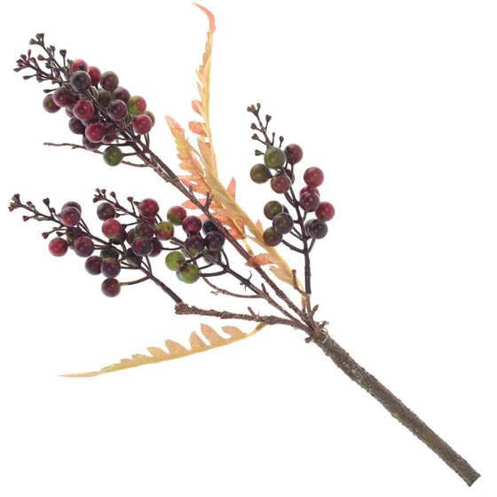 Ветка искусственная "Рябина", L23 W18 H44 см, 3в.