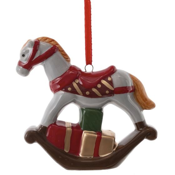 Фигурка декоративная подвесная &quot;Лошадка&quot;, L8 W2 H8см, 2в.