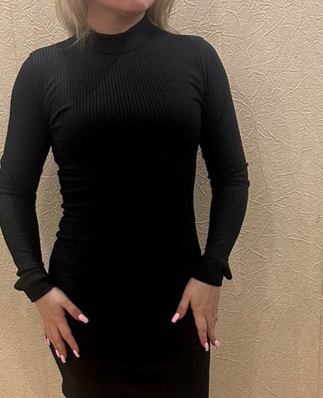 !09 Платье Zamira (лапша) размер М цвет черный