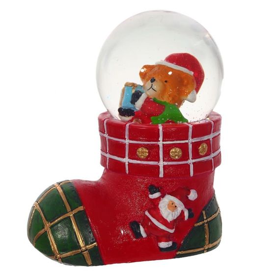 Фигурка декор в стекл шаре &quot;Дед Мороз/Снеговик/Мишка&quot;, D4,5 см, L8 W5 H8 см