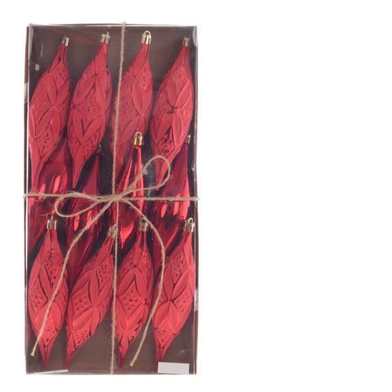 Набор из 12шт Украшение новогоднее "Капля", L4 W4 H15 см