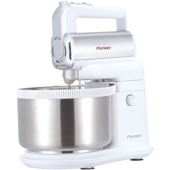 Миксер стационарный Pioneer MX345 450Вт белый/серебристый