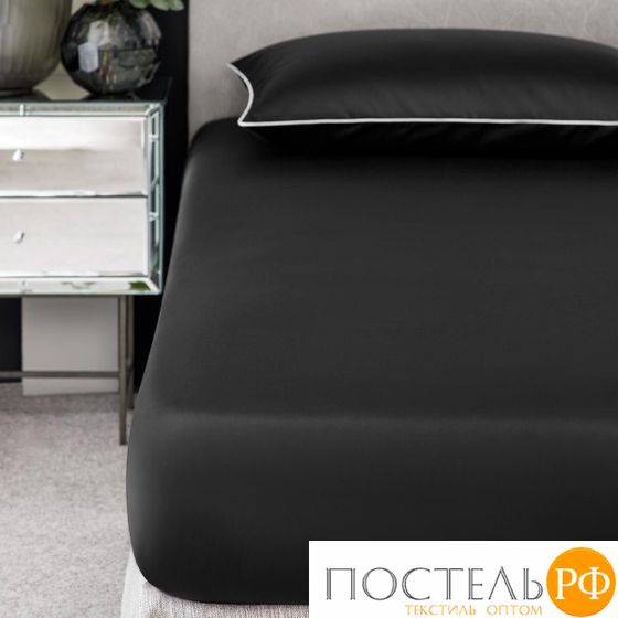 Togas КЛЭРИТИ черн Простыня свободная 240х270, 1 пр, хл./сат.