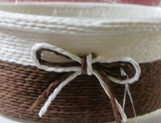 !09 Кашпо для цветов плетёное «Бантик», 19×12×8,5 см, овал, цвет коричневый