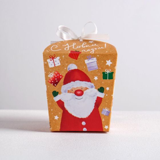 !Бонбоньерка новогодняя 5 штук «Санта», 7,5 х 8 х 7,5 см, Новый год