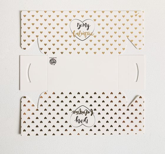 !Коробка на 2 капкейка - 2 штуки Be my Valentine, 16 × 8 × 10 см