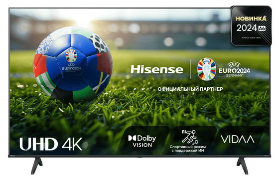 Телевизор LED 75&quot; Hisense 75A6N черный 4К Smart TV безрамочный