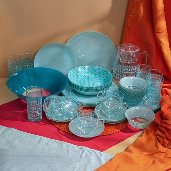 Набор столовый SIMPLY FANTASIA TURQUOISE 44 предмета