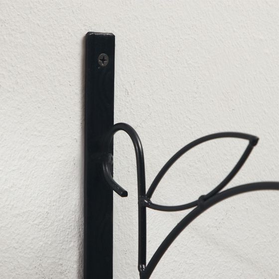!09 Кронштейн для кашпо, кованый, 25 см, металл, чёрный, «Зацеп»