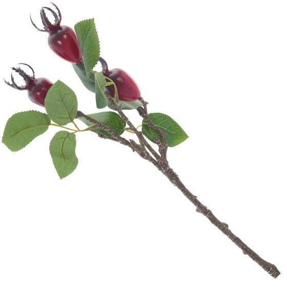 Ветка искусственная "Шиповник", L16 W13 H36 см, 2в.