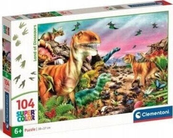 Clementoni Clementoni Puzzle 104el Super Kraina Dinozaurów 25768