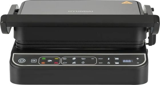 Электрогриль Hyundai HYG-7000 2000Вт серебристый/черный