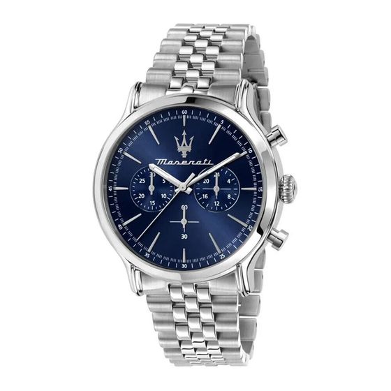 MASERATI Epoca 42 mm Chr Blue Dial Br Ss watch