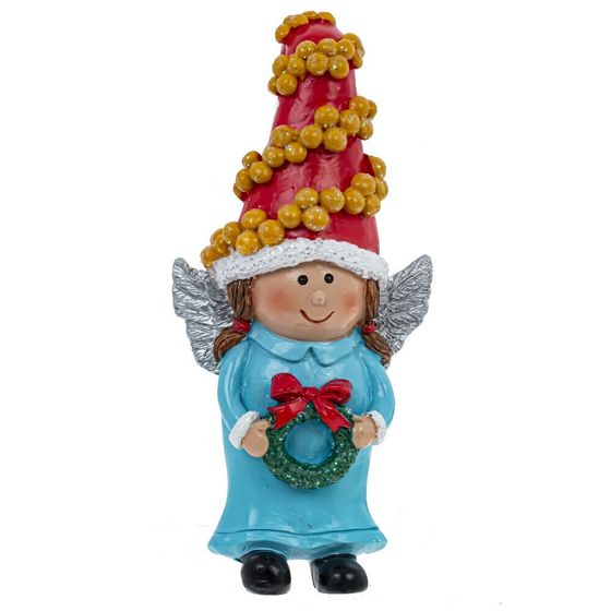 Фигурка декоративная &quot;Ангел/Дед Мороз/Снеговик/Гном&quot;, L5 W3,5 H10,5 см, 4в.