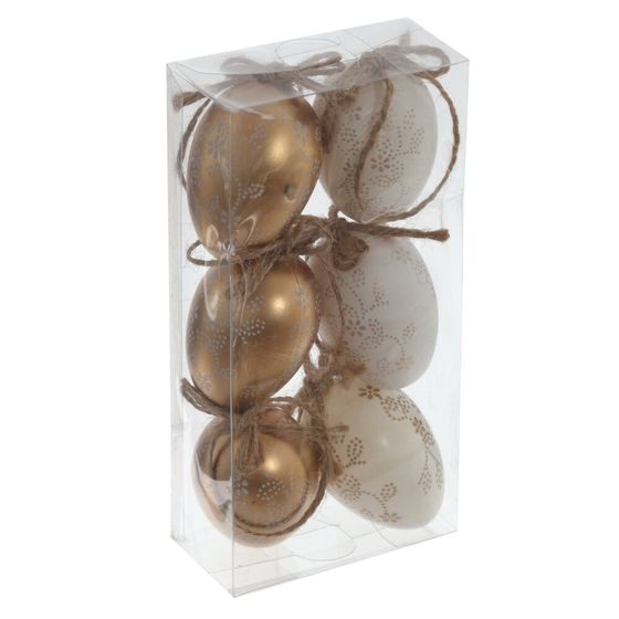 Набор из 6-ти изделий декоративных подвесных "Яйцо" (4*6,5), L17 W8,5 H4 см